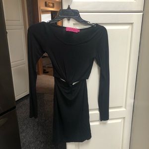 Black mini dress with cut outs! Brand new